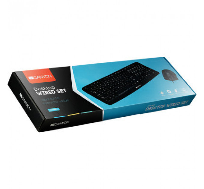 Комплект Canyon SET-1 Water resistant USB UA Black (CNE-CSET1)