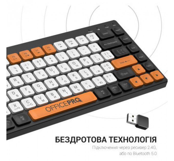 Клавіатура OfficePro SK955B Wireless/Bluetooth Black (SK955B)