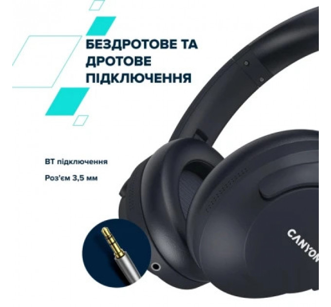 Навушники Canyon OnRiff 10 ANC Bluetooth Black (CNS-CBTHS10BK)