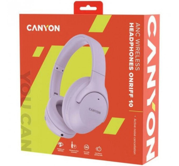 Навушники Canyon OnRiff 10 ANC Bluetooth Purple (CNS-CBTHS10PU)