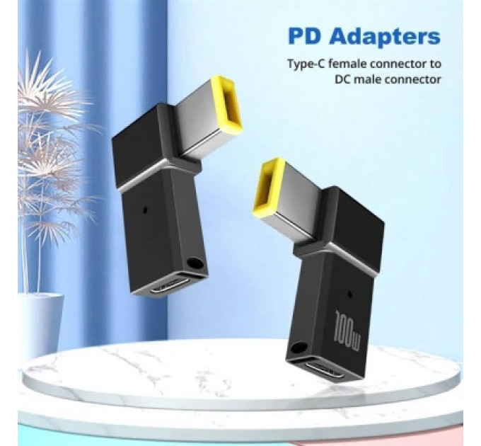 Перехідник PD 100W USB-C F to DC Male Jack square mouth Lenovo Thinkpad ST-Lab (PD100W-Lenovo)