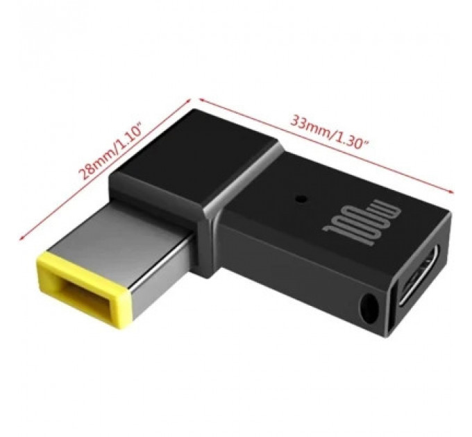 Перехідник PD 100W USB-C F to DC Male Jack square mouth Lenovo Thinkpad ST-Lab (PD100W-Lenovo)