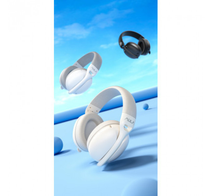 Навушники Aula S6 - 3 in 1 Wired/2.4G Wireless/Bluetooth White (6948391235561)