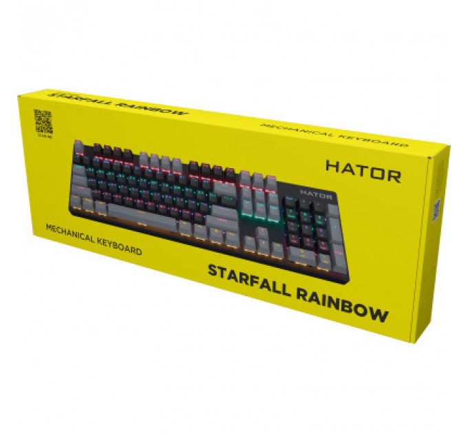 Клавіатура Hator Starfall Rainbow Origin Blue USB Black/Grey (HTK-609-BBG)