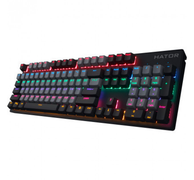 Клавіатура Hator Starfall Rainbow Origin Blue USB Grey/Black (HTK-609-BGB)