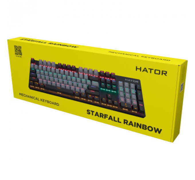 Клавіатура Hator Starfall Rainbow Origin Blue USB Grey/Black (HTK-609-BGB)