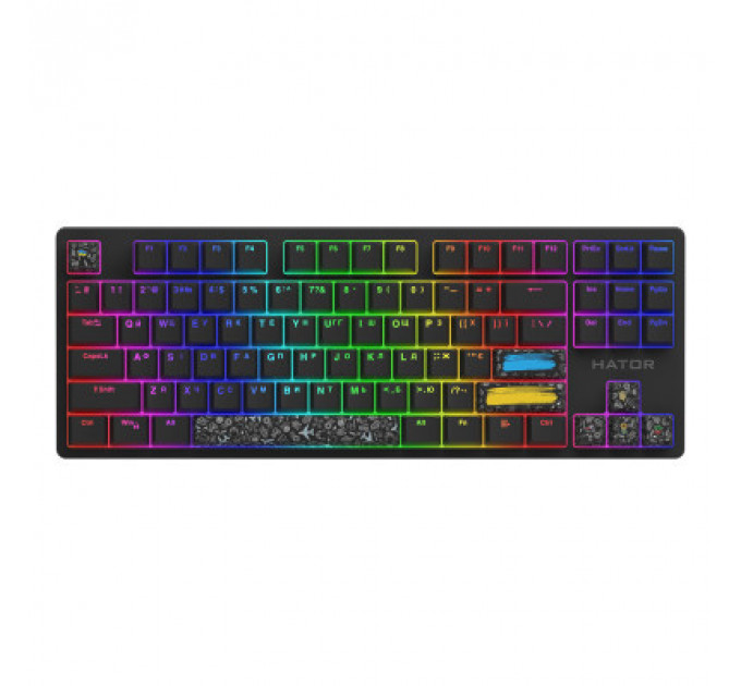 Клавіатура Hator Rockfall 2 Mecha TKL Authentic Edition Aurum Milky Way Silent USB Black (HTK-530)