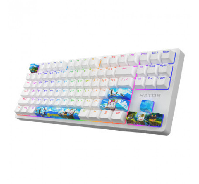 Клавіатура Hator Rockfall 2 Mecha TKL Authentic Edition Aurum Milky Way Silent USB Fighting Cats (HTK-532)