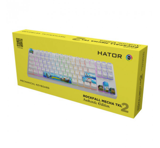 Клавіатура Hator Rockfall 2 Mecha TKL Authentic Edition Aurum Milky Way Silent USB Fighting Cats (HTK-532)