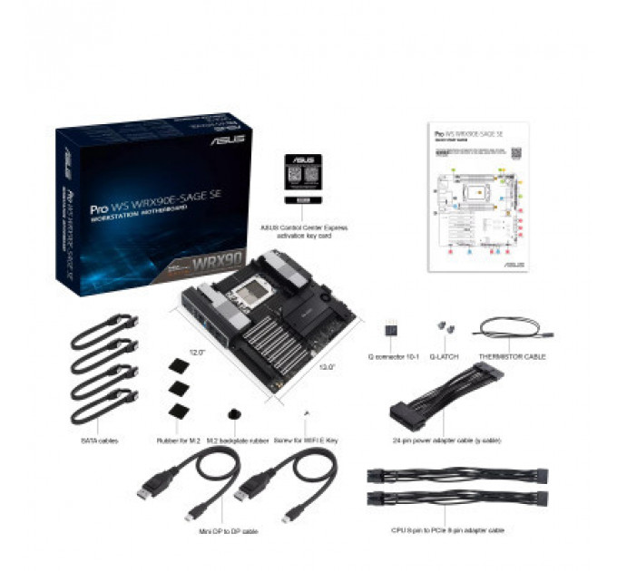 Серверна материнська плата ASUS PRO WS WRX90E-SAGE SE sTR5 WRX90 8xDDR5 M.2 EEB (90MB1FW0-M0EAY0)