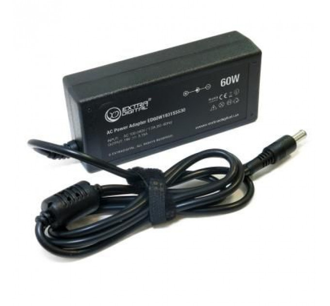 Блок живлення до ноутбуку Extradigital Samsung 19V, 3.15A, 60W (5.5x3.0) (PSS3812)