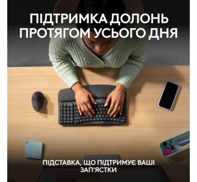 Клавіатура Logitech Wave Keys Bluetooth/Wireless Black (920-012304)
