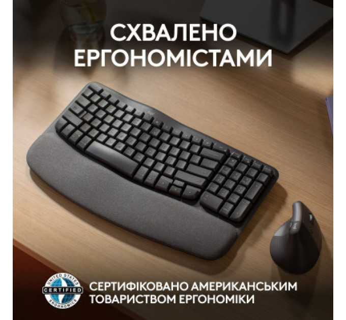 Клавіатура Logitech Wave Keys Bluetooth/Wireless Black (920-012304)