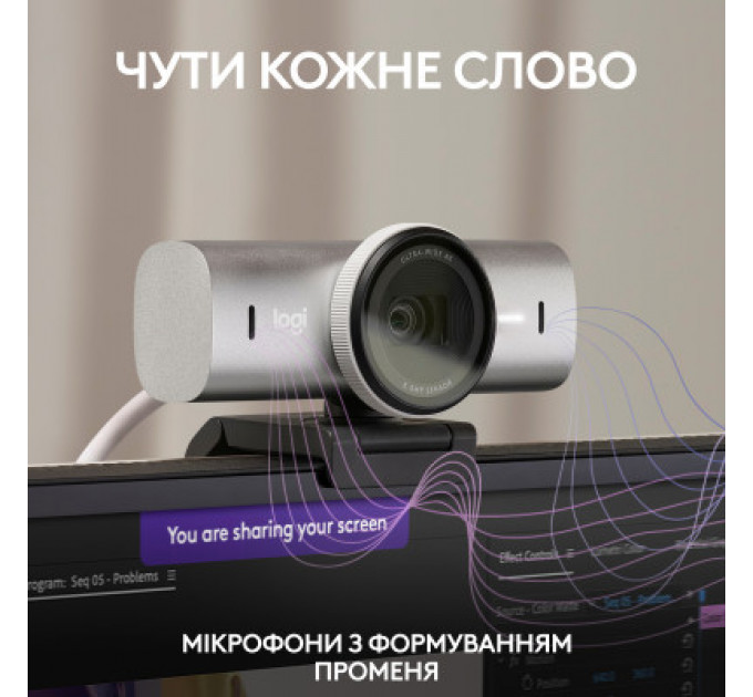 Веб-камера Logitech MX Brio 4K Pale Grey (960-001554)