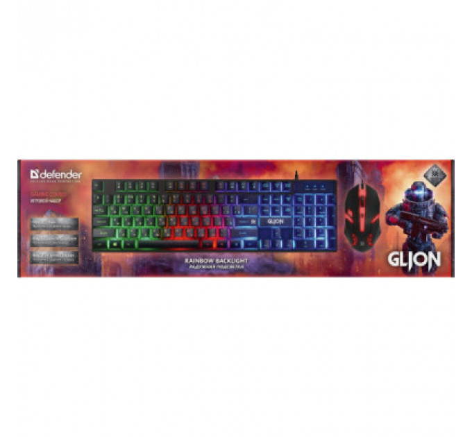 Комплект Defender Glion C-123 USB UA Black (45122)