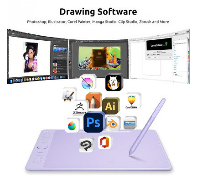 Графічний планшет Parblo Intangbo M Violet (INTANGBOMP)