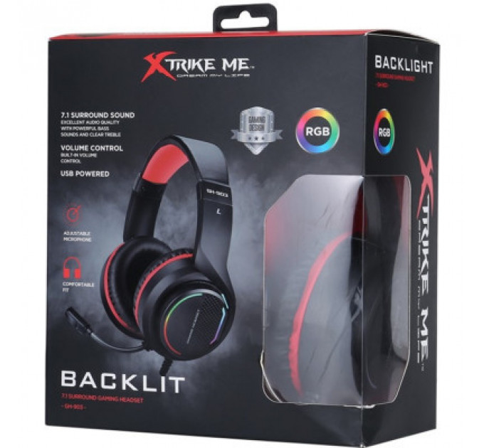 Навушники Xtrike ME GH-903 RGB-LED Black (GH-903)