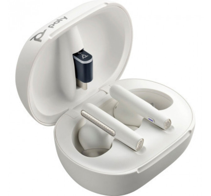 Навушники Poly TWS Voyager Free 60+ Earbuds + BT700C + TSCHC White (7Y8G6AA)