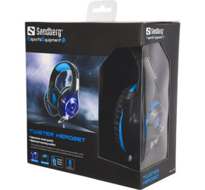 Навушники Sandberg Twister Headset Led Black (125-79)