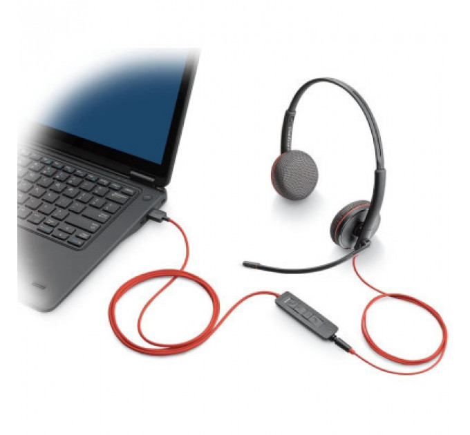 Навушники Poly Blackwire 3225 USB-A/C/+ 3.5mm (8X229AA)