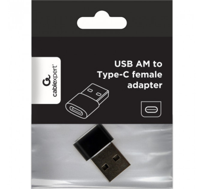 Перехідник USB-A Male to USB-C Female USB2.0 Cablexpert (A-USB2-AMCF-02)