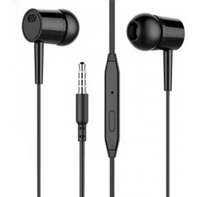 Навушники Denmen HF DR02 3.5mm 1.2 м Black (DE-DR02-BK)