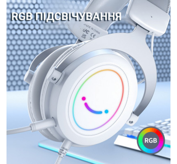 Навушники Fifine H3 RGB White (H3W)