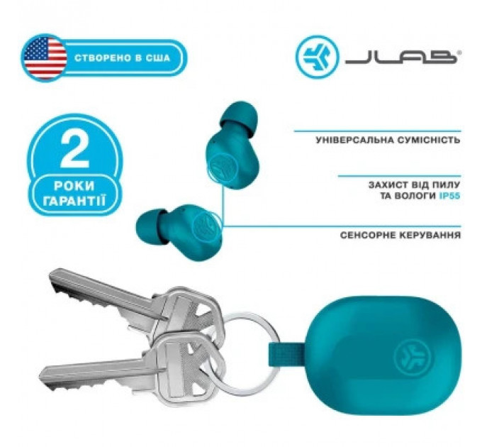 Навушники Jlab JBuds Mini Aqua Teal (IEUEBJBMINIRAQUA124)
