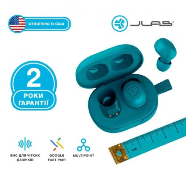 Навушники Jlab JBuds Mini Aqua Teal (IEUEBJBMINIRAQUA124)