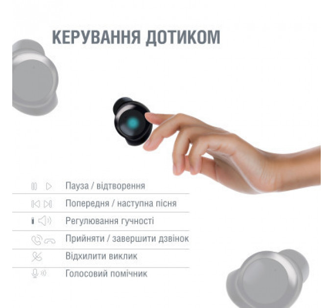 Навушники Piko TWS-MusicBox Black (1283126583414)