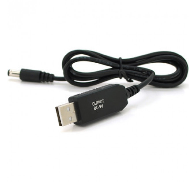 Кабель живлення USB to DC 5.5x2.5 9V 1.0m OEM (29866) Voltronic (KPFR/5-9)