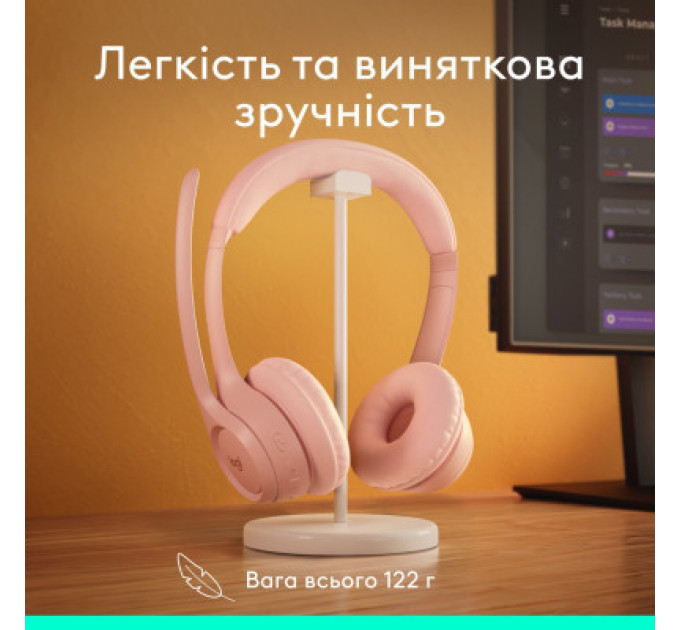 Навушники Logitech Zone 300 Bluetooth Rose (981-001412)