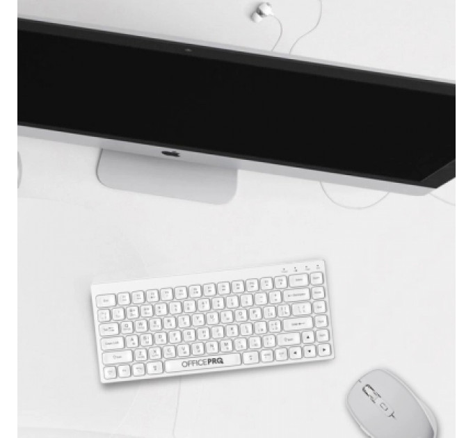 Клавіатура OfficePro SK955W Wireless/Bluetooth White (SK955W)