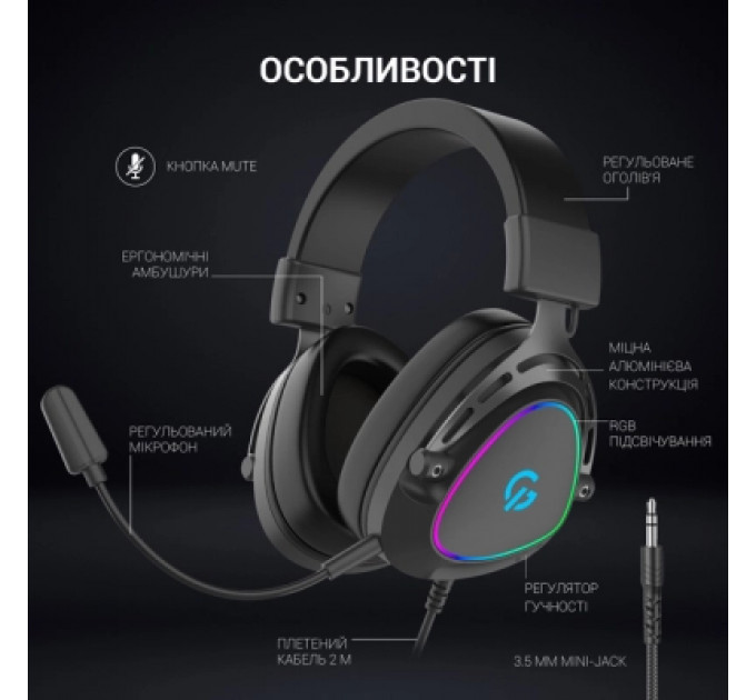 Навушники GamePro HS783 RGB Black (HS783)