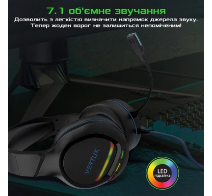 Навушники Vertux Tokyo 7.1 Mini Jack 3.5мм Blue (tokyo.blue)