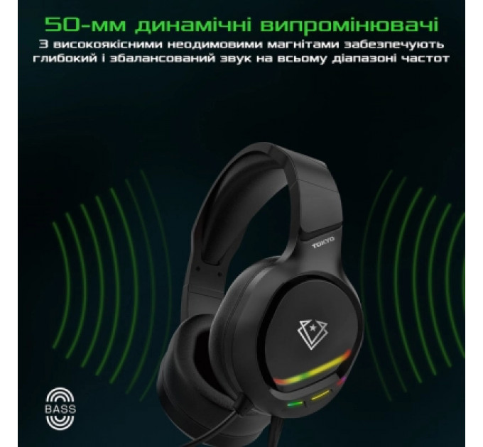 Навушники Vertux Tokyo 7.1 Mini Jack 3.5мм Black (tokyo.black)