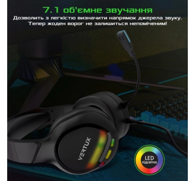 Навушники Vertux Tokyo 7.1 Mini Jack 3.5мм Black (tokyo.black)