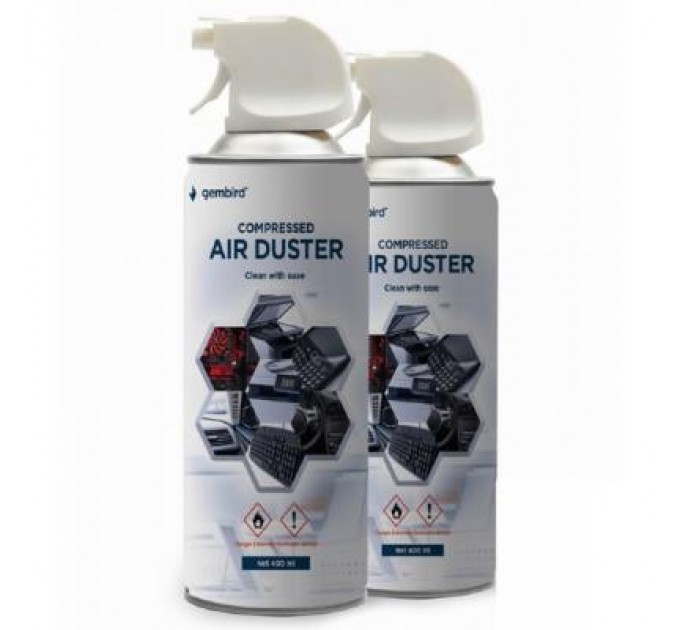 Стиснене повітря для чистки spray duster 400ml Gembird (CK-CAD-FL400-01)