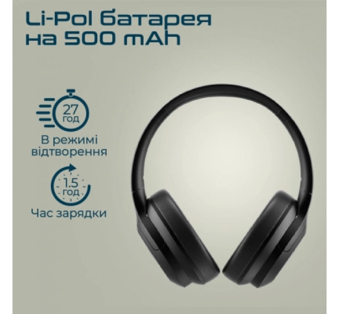 Навушники Promate Concord ANC Black (concord.black)