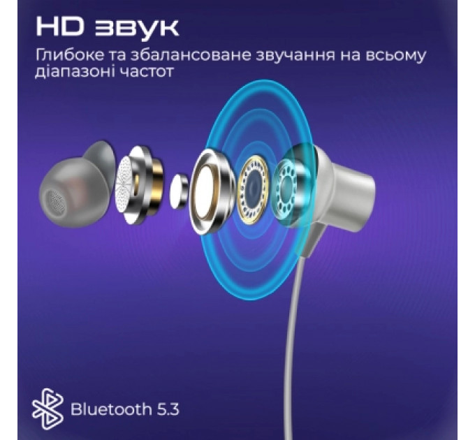 Навушники Promate Leap Silver (leap.silver)