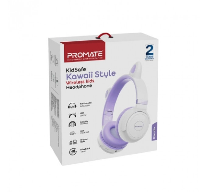 Навушники Promate Panda Lilac (panda.lilac)