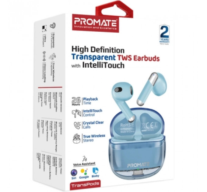Навушники Promate TransPods Blue (transpods.blue)