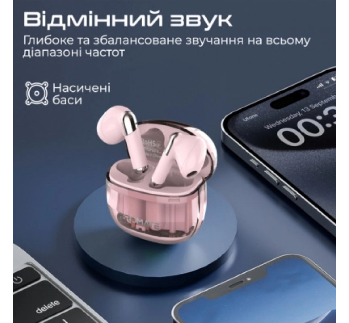 Навушники Promate TransPods Pink (transpods.pink)