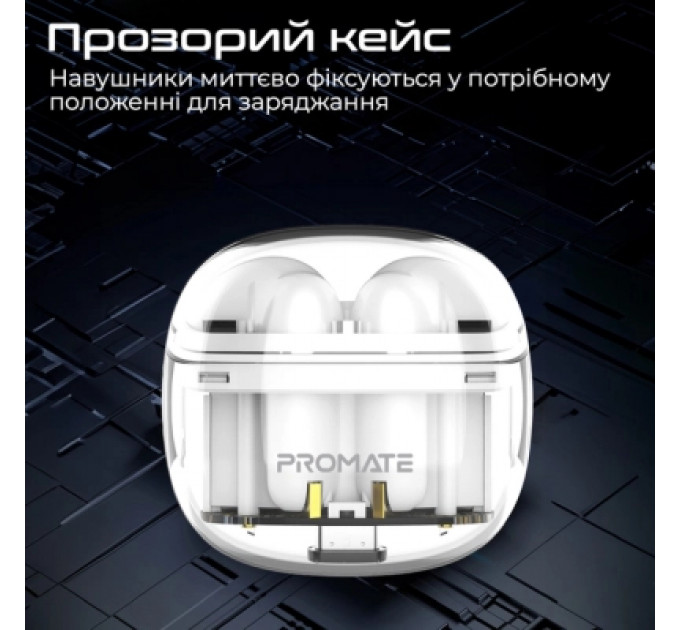 Навушники Promate TransPods White (transpods.white)