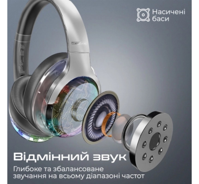 Навушники Promate TransTune Silver (transtune.silver)
