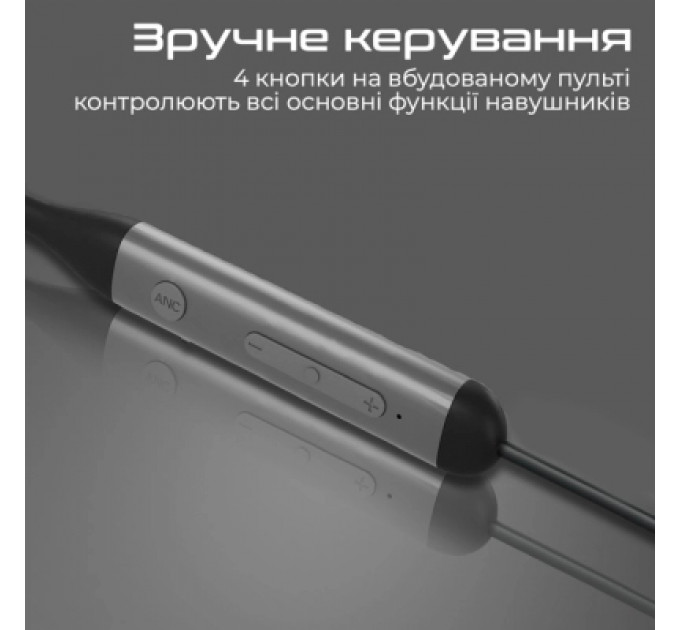 Навушники Promate ANC Velcon Black (velcon.black)