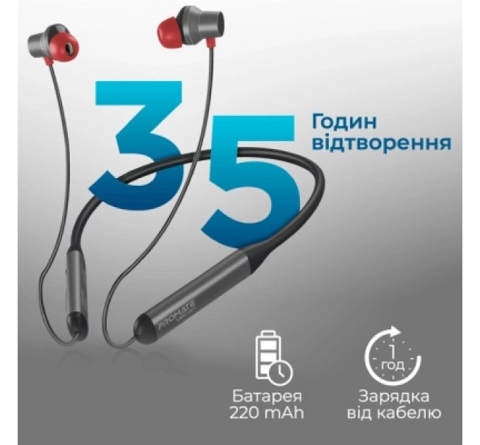 Навушники Promate ANC Velcon Black (velcon.black)