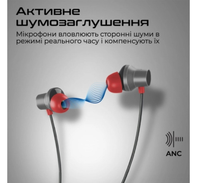 Навушники Promate ANC Velcon Black (velcon.black)
