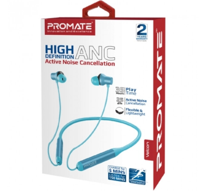 Навушники Promate ANC Velcon Blue (velcon.blue)