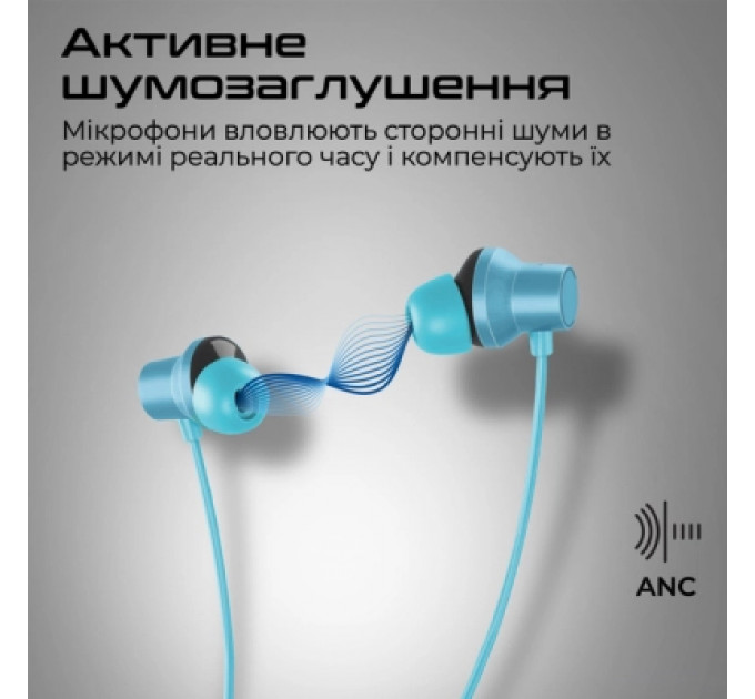 Навушники Promate ANC Velcon Blue (velcon.blue)